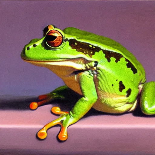 Image similar to Portrait of a frog, Oil on canvas, Musée du Louvre catalog