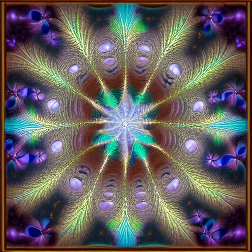 Prompt: detailed fractal image of gemstones