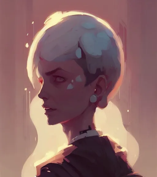 Prompt: portrait of a necromancer by atey ghailan, by greg rutkowski, by greg tocchini, by james gilleard, by joe fenton, by kaethe butcher, dynamic lighting, gradient light blue, brown, blonde cream and white color scheme, grunge aesthetic