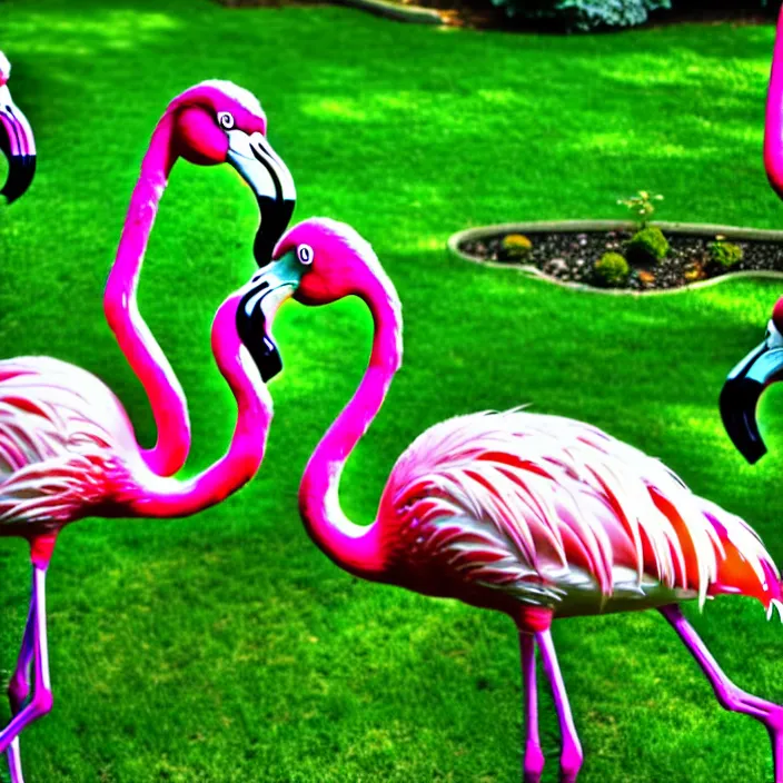 Image similar to flamingo lawn monsters at vanvcouver,british columbia,canada