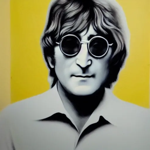 Image similar to john lennon made of lemon