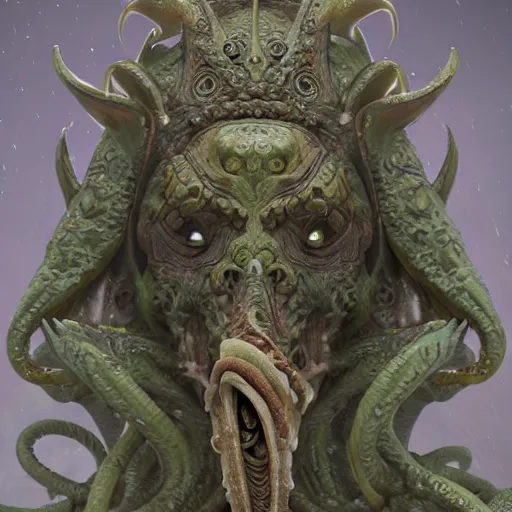 Image similar to a ancient cthulhu goddess, D&D, fantasy, intricate, highly detailed, artstation, concept art, smooth, octane render sharp focus, full color