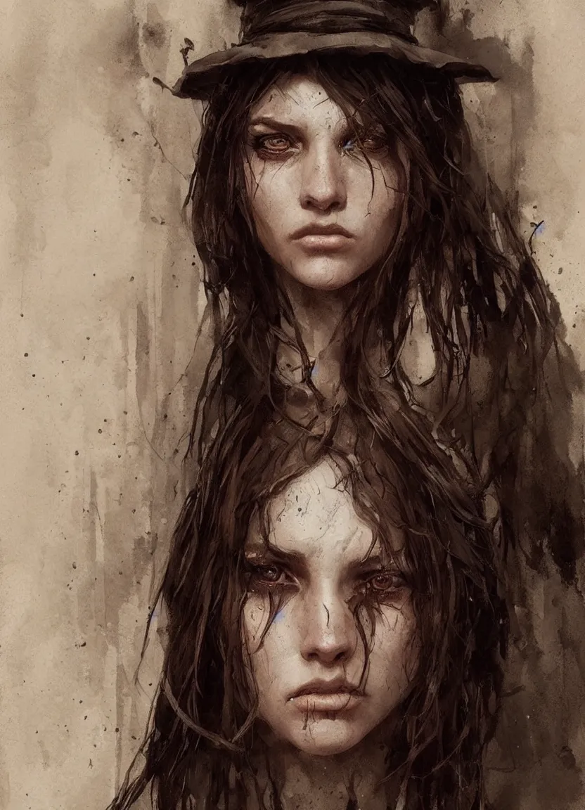 Image similar to portrait of a young witch, true anatomy, detailed face, highly detailed, by greg rutkowski