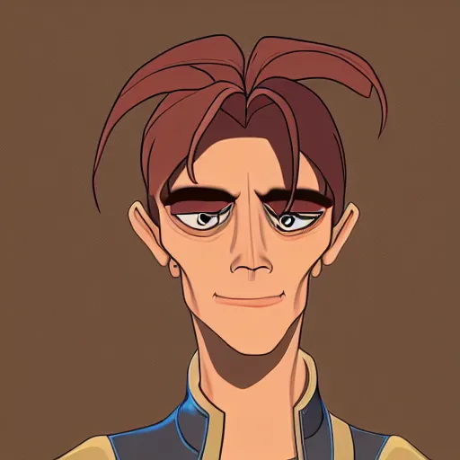 Image similar to character face design of a humanoid alien in the style of Treasure Planet