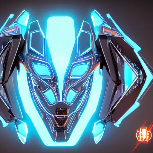 very symmetrical!! tron mask concept asset art from | Stable Diffusion