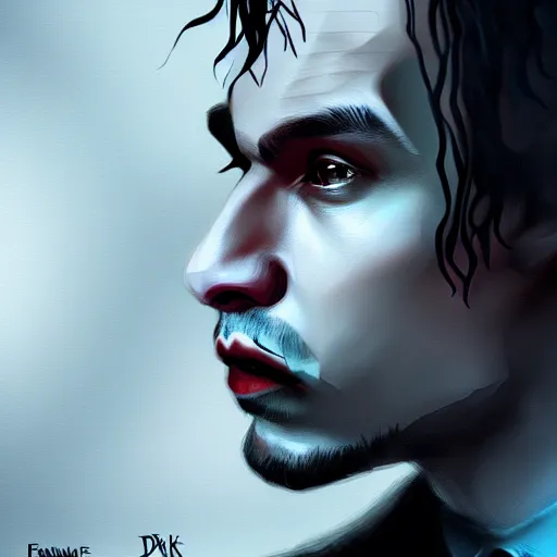 Prompt: Frank Dillane as a vampire, DD, fantasy, intricate, elegant, highly detailed, digital painting, artstation, concept art