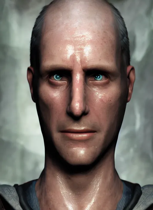 Image similar to A comic book style portrait painting of an human male cleric, unreal 5, DAZ, octane render, hypercomplex, hyperrealistic, ambient light, dynamic lighting, nvidia, vray