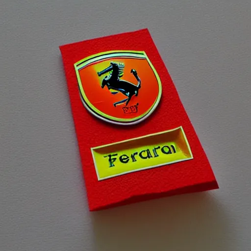 Image similar to Ferrari, tissue paper art