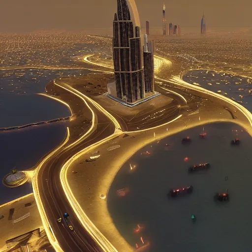 Image similar to gta : dubai, global illumination