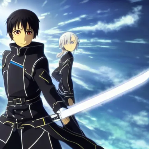 Image similar to Remi Malek as Kirito in Sword Art Online Movie Adaptation