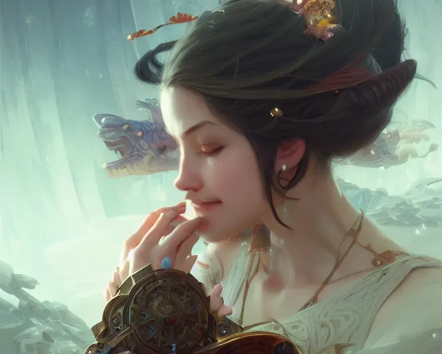 Image similar to photography of nhk animation, deep focus, d & d, fantasy, intricate, elegant, highly detailed, digital painting, artstation, concept art, matte, sharp focus, illustration, hearthstone, art by artgerm and greg rutkowski and alphonse mucha