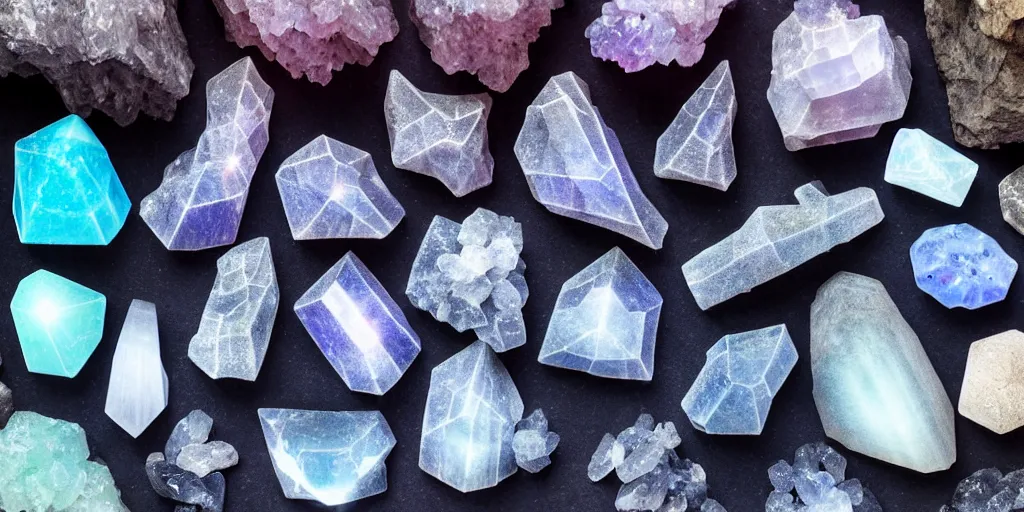 Image similar to mystical mysterious cave crystals