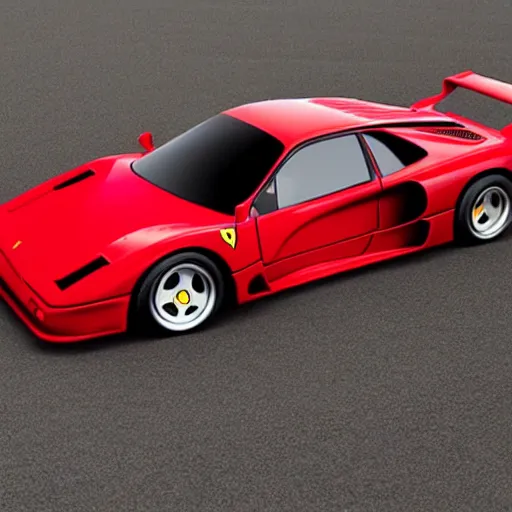 Image similar to a modern design interpretation of a ferrari f 4 0