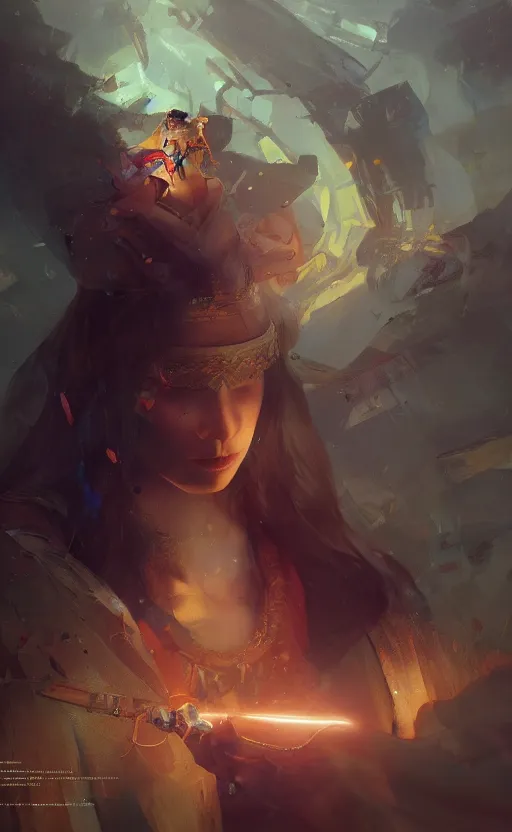 Image similar to Alchemist Princess, volumetric lighting, digital painting, highly detailed, artstation, sharp focus, illustration, concept art, ruan jia, steve mccurry