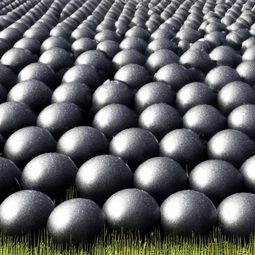 Image similar to field of metal balls