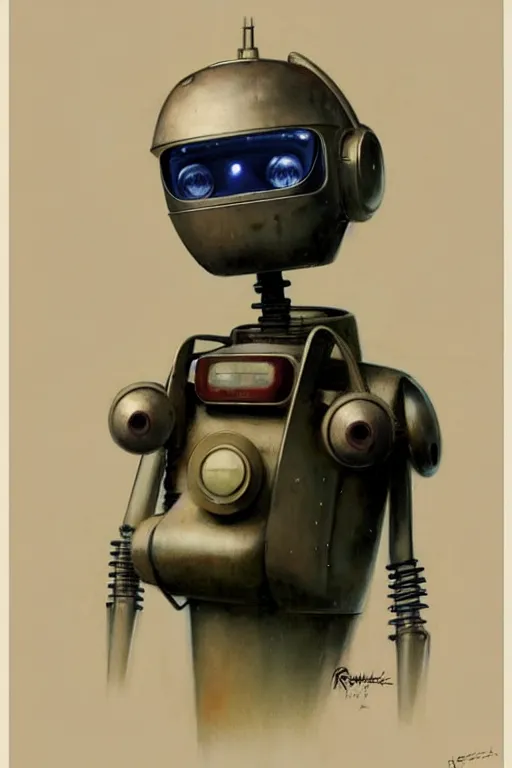 Prompt: ( ( ( ( ( 1 9 5 0 s robot,, robert kinoshita, android. muted colors. ) ) ) ) ) by jean - baptiste monge, tom lovell!!!!!!!!!!!!!!!!!!!!!!!!!!!!!!