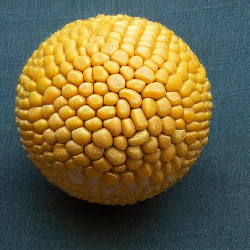 Image similar to Ball made of corn