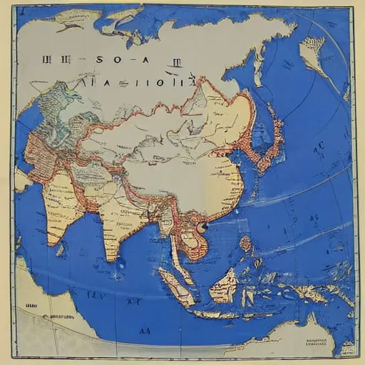 Image similar to monochrome map of Asia with USSR highlighted, 1945