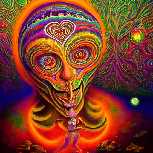 Image similar to ayahuasca dmt lsd mushrooms astral journey in oil painting, trending on artstation, award winning, emotional, highly detailed dark surrealist art