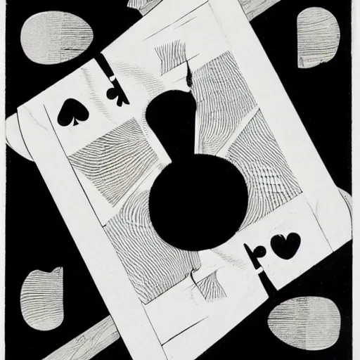 Prompt: a card game, white background, black and white, woodcut, beardsley, aubrey, crepax, guido, moholy - nagy, laszlo, szukalski, stanisław