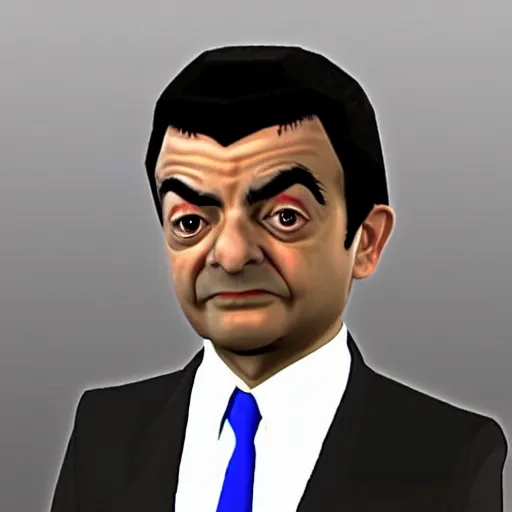 Image similar to rowan atkinson as a ps 2 video game character