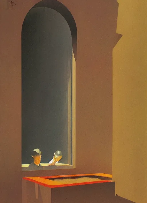 Prompt: water pouring from the bottom of a paper bag Edward Hopper and James Gilleard, Zdzislaw Beksinski, highly detailed