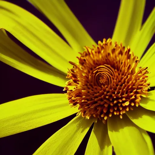 Prompt: A macro photograph of a flower