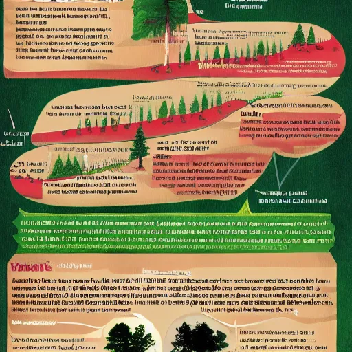 Image similar to The forest is like a Human's nervous system, psychodelic infographic