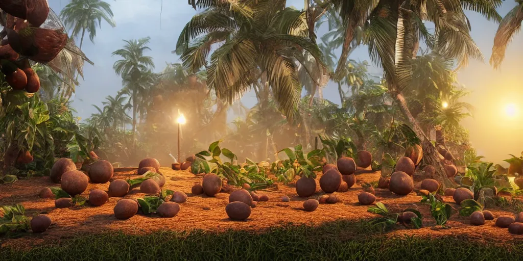 Prompt: it's the coco fruit ( it's the coco fruit ),, silly, highly detailed vfx, cinematic, volumetric lighting,