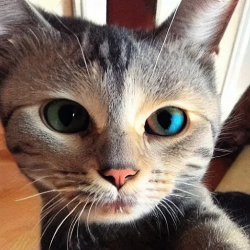 Image similar to selfie of a funny cat