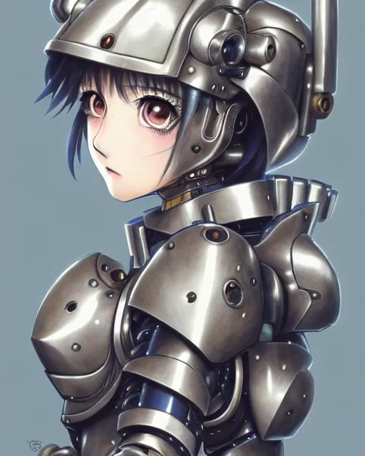 Prompt: portrait Anime Girl in mechanical armor, cute-fine-face, pretty face, realistic shaded Perfect face, fine details. Anime. Warhammer 40000 realistic shaded lighting by katsuhiro otomo ghost-in-the-shell, magali villeneuve, artgerm, rutkowski Jeremy Lipkin and Giuseppe Dangelico Pino and Michael Garmash and Rob Rey