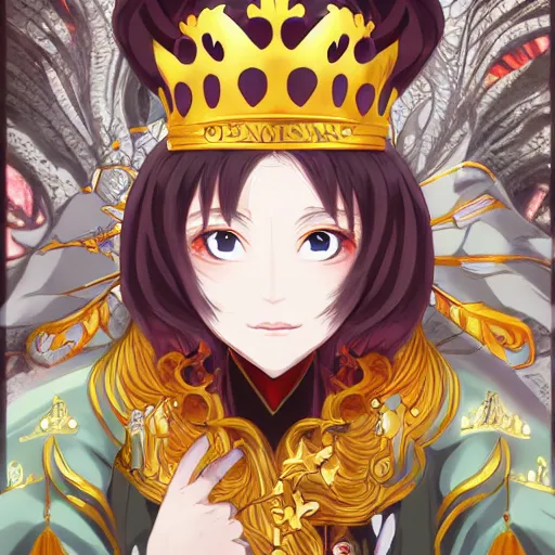 Image similar to portrait of the queen of chess, anime fantasy illustration by tomoyuki yamasaki, kyoto studio, madhouse, ufotable, trending on artstation