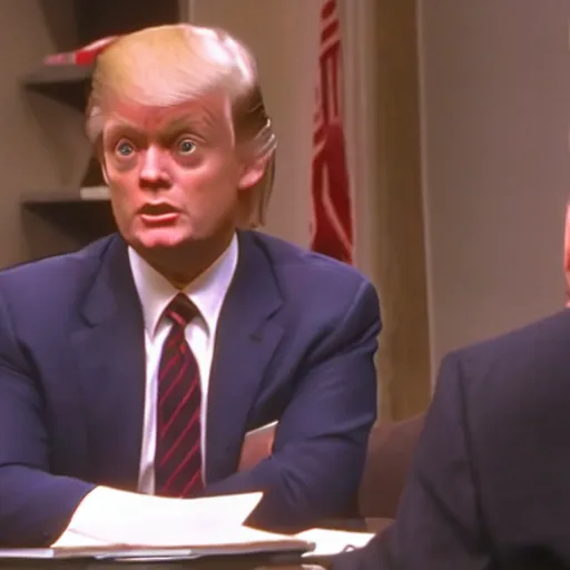 Image similar to Niles Crane cross-examining Donald Trump