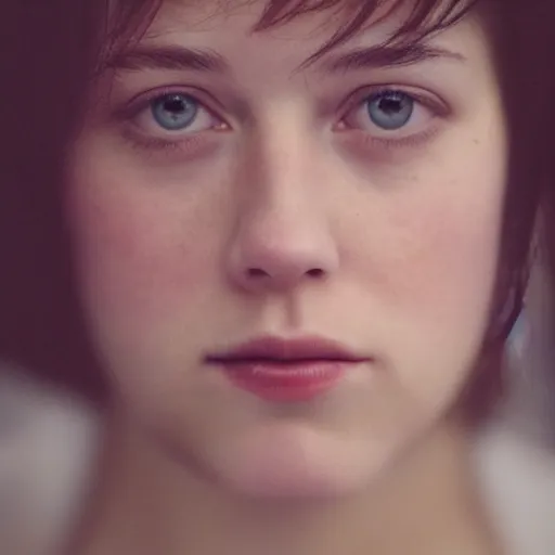 Image similar to a masterpiece portrait photo of a beautiful young woman who looks like a danish mary elizabeth winstead, symmetrical face