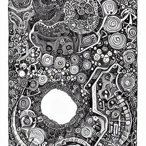 Image similar to john carmack, black ink on paper, trending on artstation, beautiful, intricate, detailed