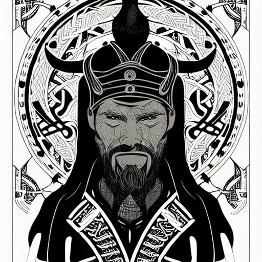 Image similar to silhouette of a Viking warrior illustration, vector art style, medium shot, intricate, elegant, highly detailed, digital art, ffffound, art by JC Leyendecker and sachin teng