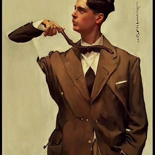 Prompt: “by J. C. Leyendecker”