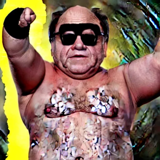 Image similar to Danny DeVito as a WWE Superstar