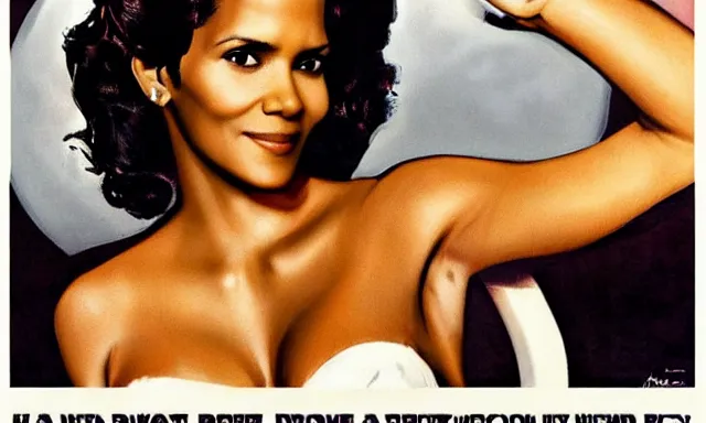 Image similar to halle berry in pin up poster