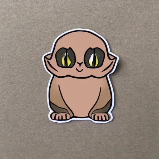 Image similar to cute chubby sphinx cat sticker