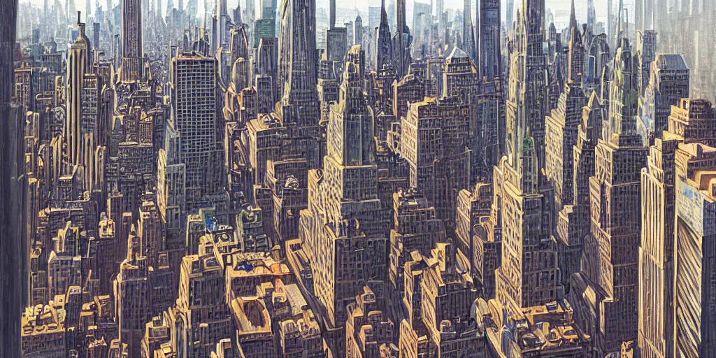 Prompt: new york. highly detailed, digital painting, concept art, smooth, sharp focus, illustration, art by chris moore