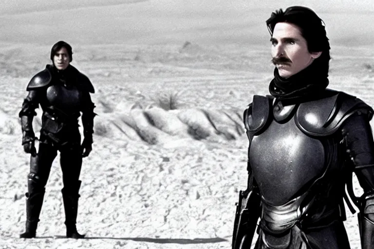 Image similar to film still of Christian Bale as Feyd-Rautha in Dune 1965