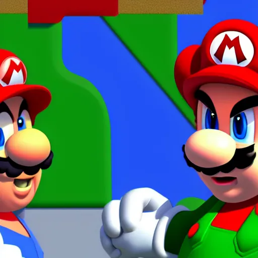 Image similar to super mario 6 4 high quality textures, high poly, 3 d