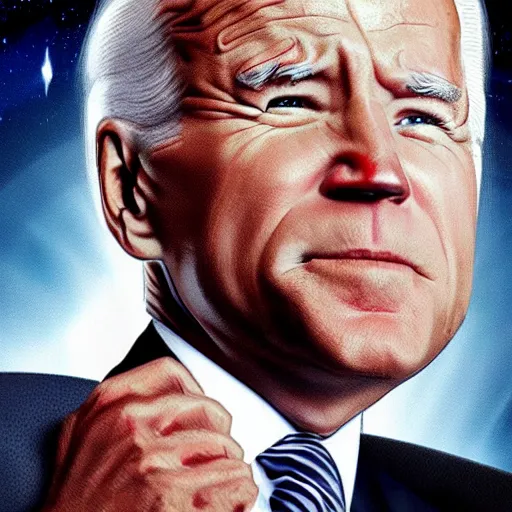 Image similar to movie poster of joe biden in star trek