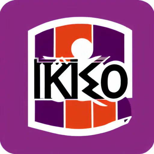 Prompt: kcs logo, minimalistic icon in black, red, and purple