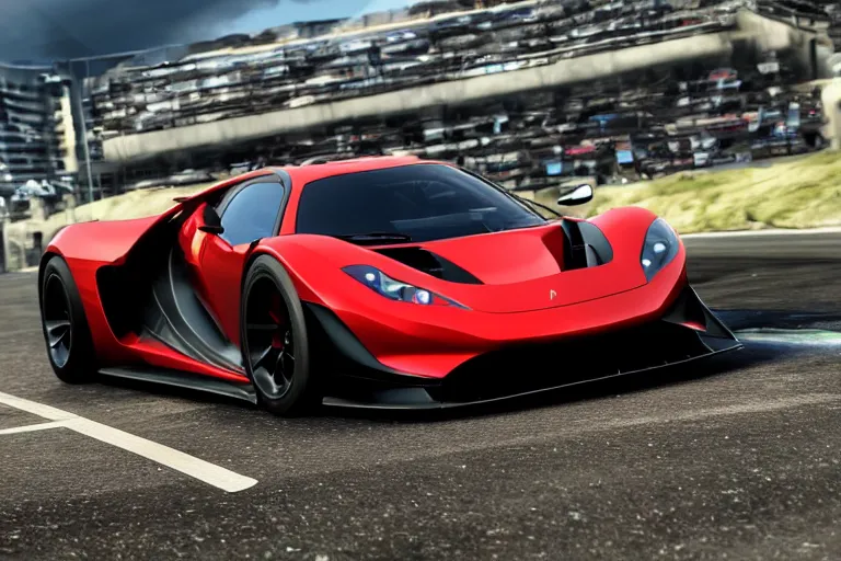 Image similar to photo wallpaper sport car gran turismo 7 forza horizon need for speed fast and furious 5 unreal engine supercar hypercar game concept car octane render, 4 khd 2 0 2 2 3 d cgi rtx style chrome reflexion global illumination ray tracing hdr arstation pixar and disney unreal