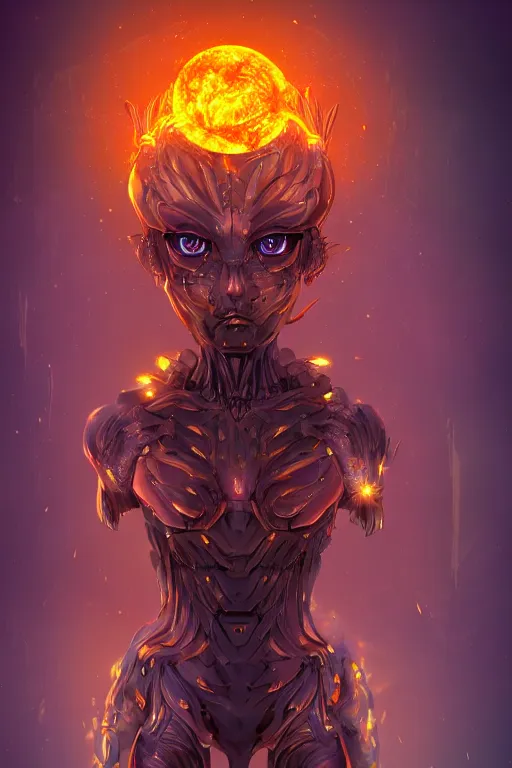 Prompt: a humanoid figure antimatter energy monster, amber eyes, highly detailed, digital art, sharp focus, ambient glow, trending on art station, anime art style