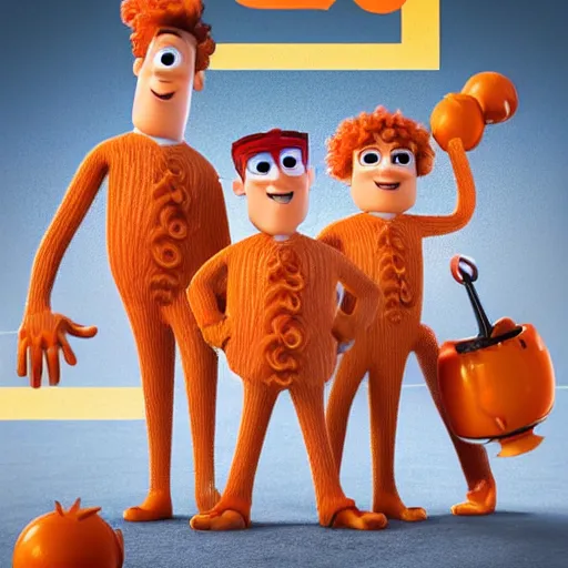 3 d render of curly orange hair men as a pixar 2 0 2 2 | Stable Diffusion