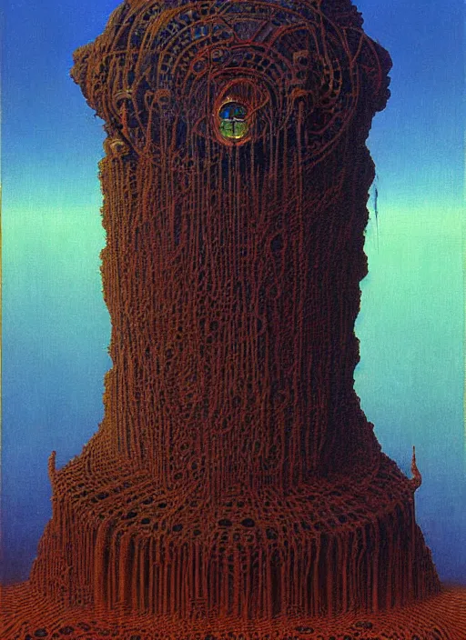 Image similar to machinery of creation occult reactor highly detailed painting by zdzisław beksinski 8 k