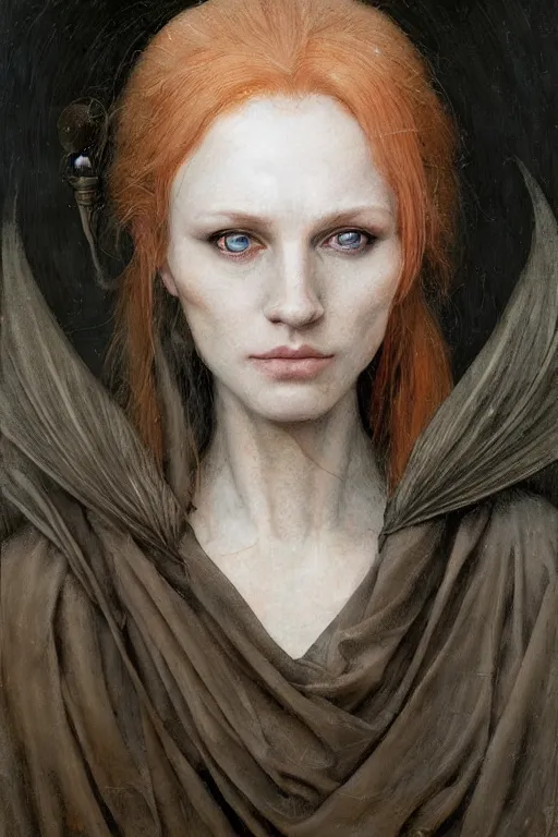 Prompt: portrait of redhead cleric , very very intricate, very very elegant, highly detailed, lifelike, photorealistic, digital painting, artstation, illustration, concept art, smooth, HR GIGER , Hieronymous Bosch, Francis Bacon sharp focus, art by Greg Rutkowski and John Collier and Albert Aublet and Krenz Cushart and Artem Demura and Alphonse Mucha